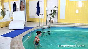 atm action takes her bent over and back