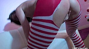 Lily Carter Delivers Bold Squirting On Christmas Day With Tits