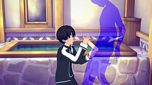 kirito gets handjob in yaoi