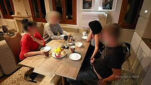 Extreme Public Handjob In Restaurant