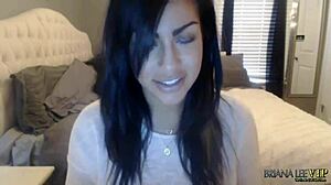 Oh wow, catch Briana Lee in her member show from April 08th 2015, showing off those natural tits in solo webcam fun