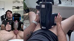 wow, trying my new xspacecup xt5 auto-stroker toy for the first time!