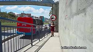 Drilling Oily Latina Amateur in Casting Interview with Glasses!