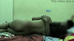 Asian girl waits naked for real homemade bedroom action.