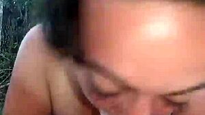 Amateur Sloppy Blowjob Turns Messy With Huge Cock Choking Gagging Spitting And Outdoor Public Fucking.