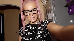 mistress gives fuck instructions for shaved pussy