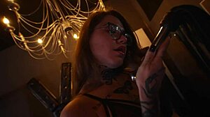 Tattoo Girl Gets Nailed in BDSM Studio During Wild Session. Liquid Lunch Turns Into Hardcore Action.