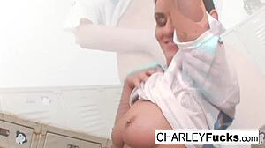 bruce venture receives double blowjob from busty brunettes