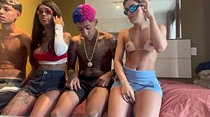 Petite Teen Brunette Sucks in Wild POV Action