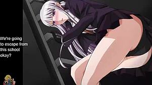 kyoko dominates in femdom hentai from danganronpa game