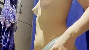 hidden camera captures latina teen in department store fitting room