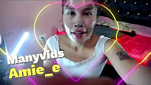 Does the slut destroy his face with spit in full deepthroat gagging?