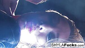 Shyla's Smoking Fetish Ignites with Big Tits and Solo Pussy Play in Wild Action!