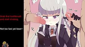 kyoko dominates in femdom hentai from danganronpa game