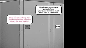 Milf janitor fucks shy boy in bathroom!