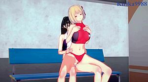 chisato and takina in futanari scene from lycoris recoil