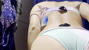 hidden camera captures latina teen in department store fitting room