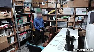 yo, sarah banks goes deep on that horny lp officer's huge rod!