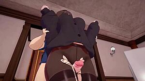 Couple fucks in 3d animation with big cocks and tits