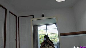 sex in front of the mirror with the girl from school