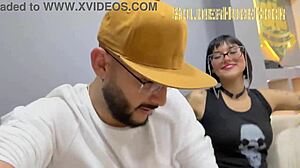 Beautiful tattooed latina deepthroats monster cock in debut