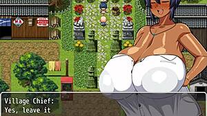 tanned girl natsuki hentai game ep 11 village chief masturbates on her changing in public