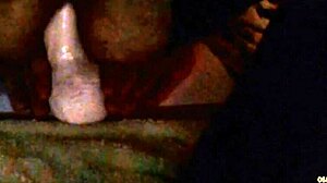 Mature amateur rides dildo in stockings