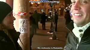 Redhead Picked Up For Outdoor Toilet Encounter