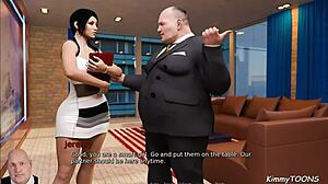 anna submits to boss on desk with deepthroat