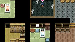 Tanned Natsuki in Hentai Game Ep 36, Old Man Cums Inside Her Ass in Public