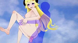 Shirakami Fubuki and Tsunomaki Watame in Wild Hentai Creampie