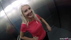 German teen after sport at mcfit gets fucked hard