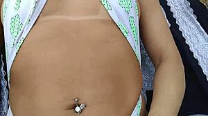 Bent over Latina ass drilled after beach hookup