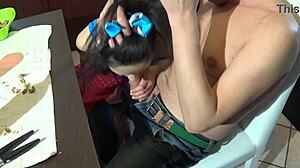 Italian teen banged on table, oops so wild