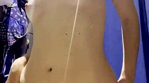 hidden camera captures latina teen in department store fitting room