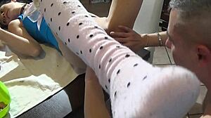 Italian teen banged on table, oops so wild