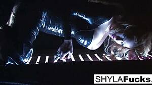 Shyla's Smoking Fetish Ignites with Big Tits and Solo Pussy Play in Wild Action!