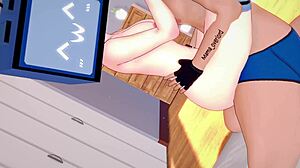 Warming up TV woman's vagina with hot rubs! 🔥