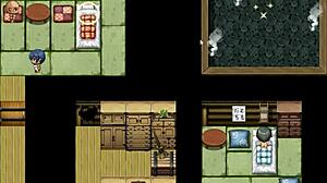 Tanned Natsuki in Hentai Game Ep 36, Old Man Cums Inside Her Ass in Public