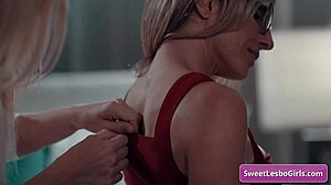 Lovely Busty Blonde Lesbos Lena Paul and Sinn Sage Dive into Deep Sex Massage for Intense Orgasms