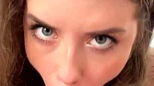 Russian brunette sucking all my milk out on pov, what a liquid lunch orgasm