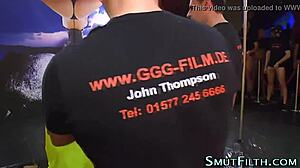 ebony beauty overwhelmed by intense bukkake cumshots on her face in threesome