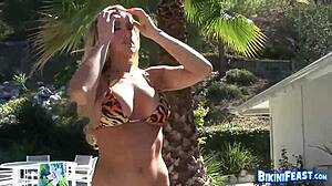 Randy Moore Teases In Bikini During Outdoor Solo Play