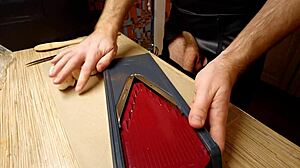 Sexy naked gay chef cooking rice noodle