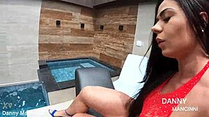 Twerking ass in dress, no panties 😈