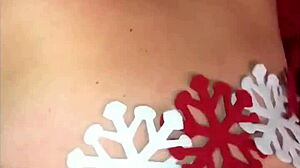 Winter Costume Play with Big Tits Side and Doggy Action