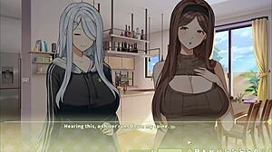Summer Clover Harem Hentai Game Ep 4 Caught Boss Masturbating to Giant Cock!