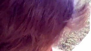 Petite latina sucks huge cock and swallows cum by the riverfront in high definition.