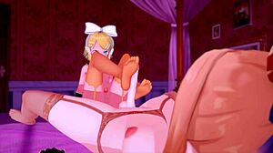 3d hentai futa x futa with long garter legs