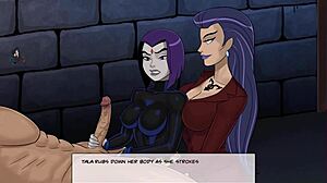 Blonde and redhead dance wildly to intense orgasm in DC comics unlimited part 120